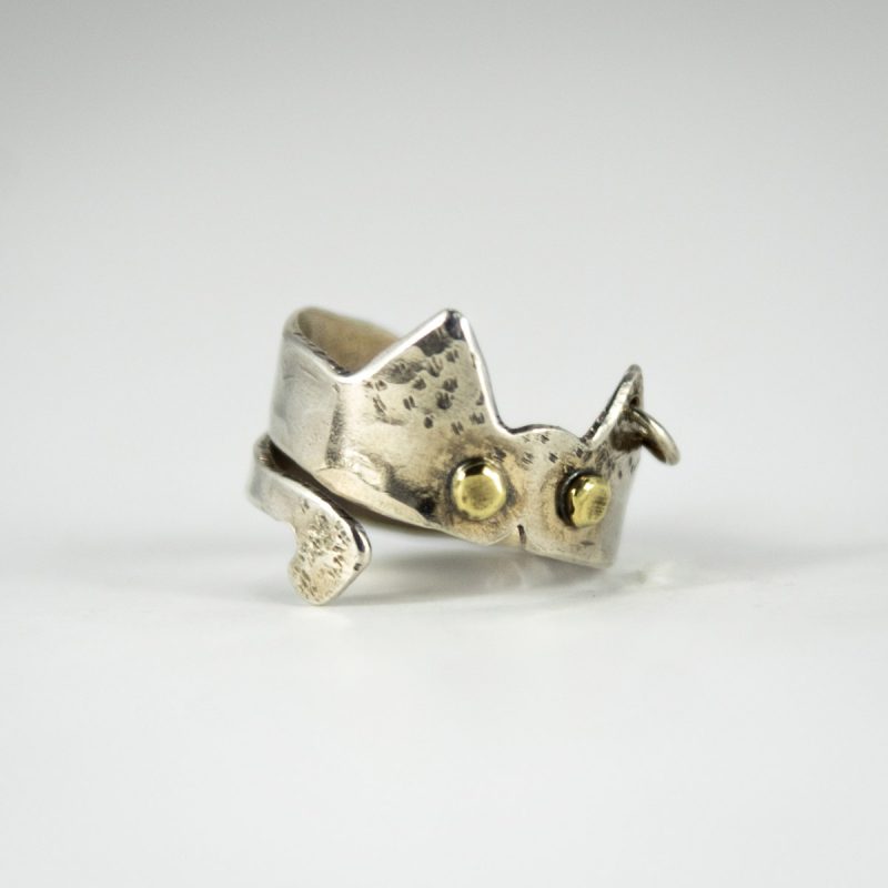 Adjustable Sterling Silver Kitty Ring