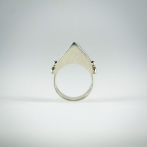 This modern Hollow Form Statement Ring is bound to turn heads! It’s asymmetrical design is satisfyingly bold and light-weight due to its hollow form construction. Made from sterling silver and is completed with a satin finish, it is smooth fitting and comfortable.